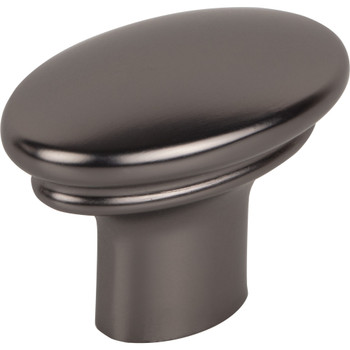 Top Knobs, Ellis, Julian, 1 3/8" Oval Knob, Ash Gray - Angle View