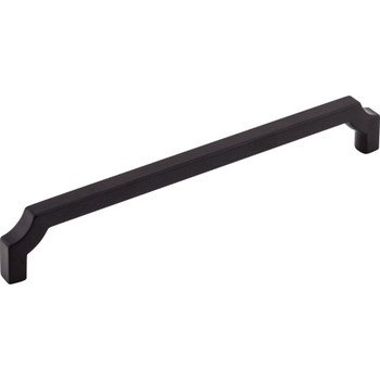 Top Knobs, Ellis, Davenport, 7 9/16" (192mm) Straight Pull, Flat Black - Angle View