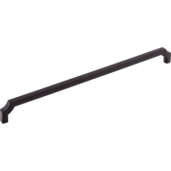 Top Knobs, Ellis, Davenport, 12" (305mm) Straight Pull, Flat Black - Angle View