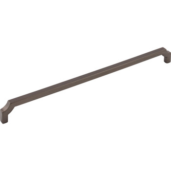 Top Knobs, Ellis, Davenport, 12" (305mm) Straight Pull, Ash Gray - Angle View