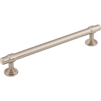 Top Knobs, Ellis, Ellis, 6 5/16" (160mm) Bar Pull, Brushed Satin Nickel - Angle View