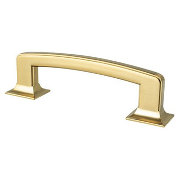 Berenson, Hearthstone, 3 3/4" (96mm) Curved Pull, Modern Brushed Gold