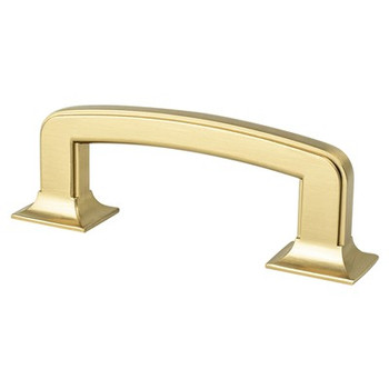 Berenson, Hearthstone, 3" Curved Pull, Modern Brushed Gold