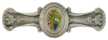Notting Hill, Tuscan, Fruit Bouquet, 3" Straight Pull, Hand-Tinted Antique Pewter