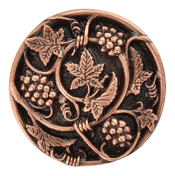 Notting Hill, Tuscan, Grapevines, 1 5/16" Round Knob, Antique Copper