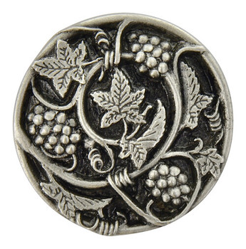 Notting Hill, Tuscan, Grapevines, 1 5/16" Round Knob, Antique Pewter