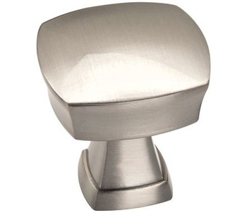 Amerock, Stature, 1 1/4" Square Knob, Satin Nickel