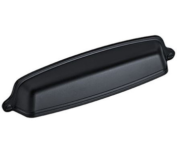 Amerock, Stature, 5 1/16" (128mm) Cup Pull, Matte Black