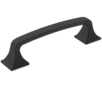 Amerock, Ville, 3 3/4" (96mm) Curved Pull, Matte Black