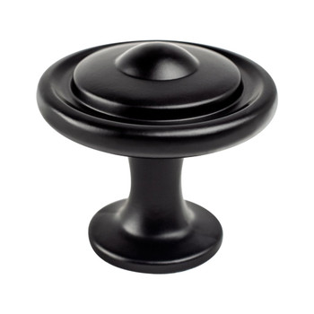 Berenson, Traditional Advantage Three, 1 1/4" Round Knob, Matte Black