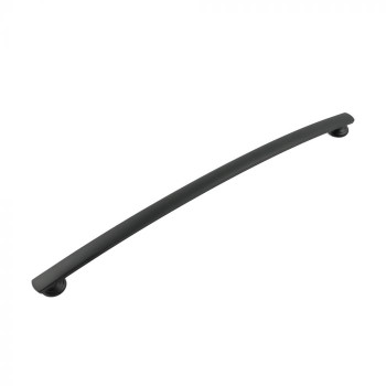 Belwith Hickory, American Diner, 12" (305mm) Curved Pull, Matte Black