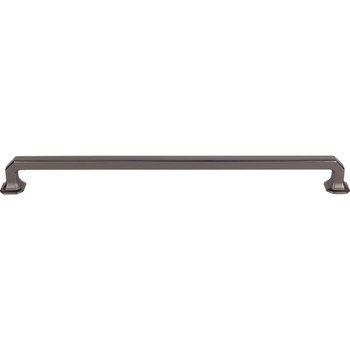 Top Knobs, Chareau, Emerald, 12" (305mm) Straight Pull, Ash Gray
