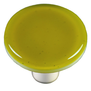Aquila Art Glass, Solids, 1 1/2" Round Knob, Chartreuse