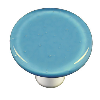 Aquila Art Glass, Solids, 1 1/2" Round Knob, Egyptian Blue
