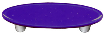 Aquila Art Glass, Solids, 3" Oval Straight Pull, Deep Cobalt Blue