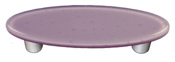 Aquila Art Glass, Solids, 3" Oval Straight Pull, Dusty Lilac