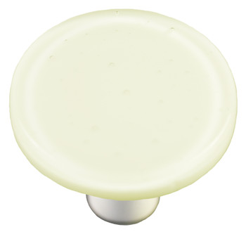 Aquila Art Glass, Solids, 1 1/2" Round Knob, White