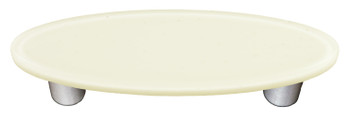 Aquila Art Glass, Solids, 3" Oval Straight Pull, White