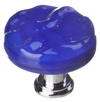 Sietto, Glacier, 1 1/4" Round Knob, Deep Cobalt Blue