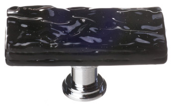 Sietto, Glacier, 2" Skinny Rectangle Knob, Black