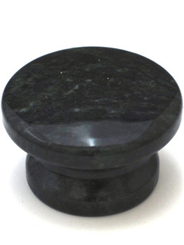 Cal Crystal, Marble, 1 5/8" Wide Bottom Flat Top Knob, Green Marble
