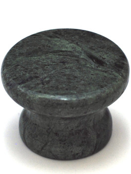 Cal Crystal, Marble, 1 3/8" Wide Bottom Flat Top Knob, Green Marble