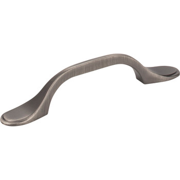Elements, Kenner, 3" Curved Pull, Brushed Pewter