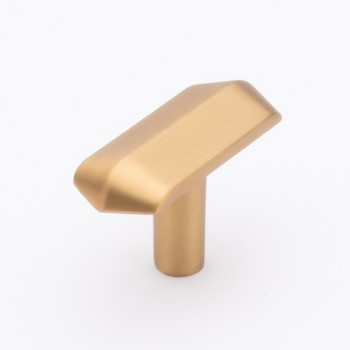 Sietto, Eternity, 2" T-knob, Satin Brass