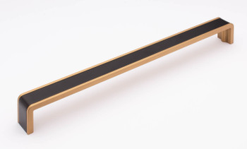 Sietto, Fusion, 12" (305mm) Straight Pull, Matte Black with Satin Brass