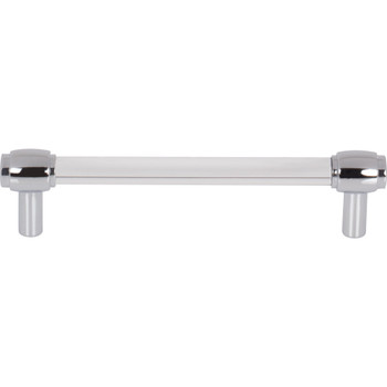 Jeffrey Alexander, Carmen, 5 1/16" (128mm) Bar Pull, Clear with Polished Chrome - alternate view