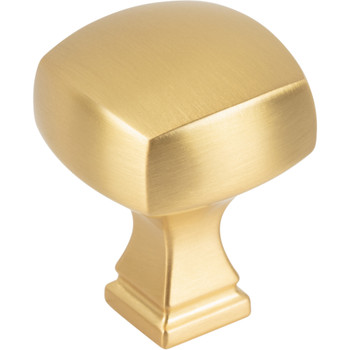 Jeffrey Alexander, Audrey, 1 1/8" Square Knob, Brushed Gold