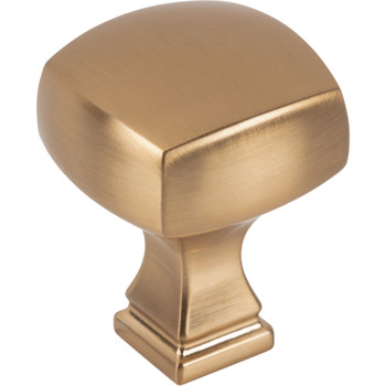 Jeffrey Alexander, Audrey, 1 1/8" Square Knob, Satin Bronze