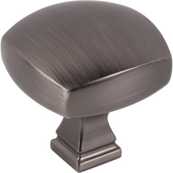 Jeffrey Alexander, Audrey, 1 3/8" Square Knob, Brushed Pewter