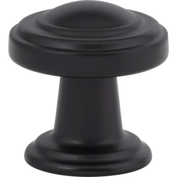 Atlas Homewares, Bronte, 1 1/8" Round Knob, Matte Black