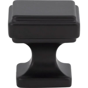 Atlas Homewares, Kate, 1 1/8" Square Knob, Matte Black