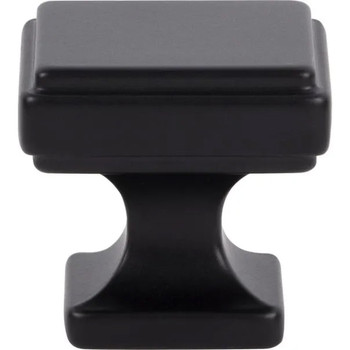 Atlas Homewares, Kate, 1 1/4" Square Knob, Matte Black