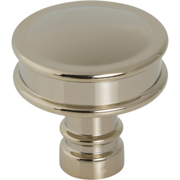 Top Knobs, Morris, Cranford, 1 1/4" Round Knob, Polished Nickel