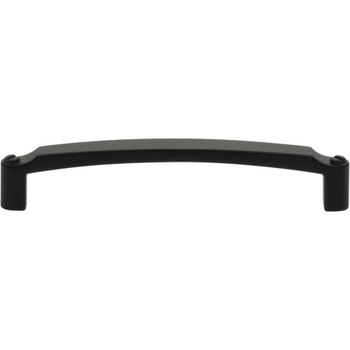 Top Knobs, Morris, Haddonfield, 5 1/16" (128mm) Curved Pull, Flat Black