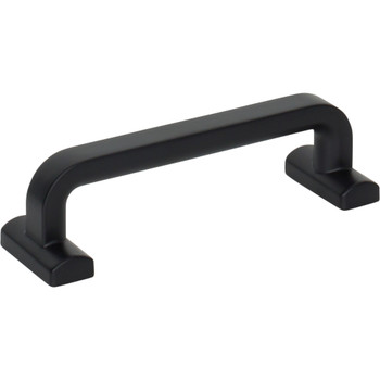 Top Knobs, Morris, Harrison, 3 3/4" (96mm) Straight Pull, Flat Black - alt view 1