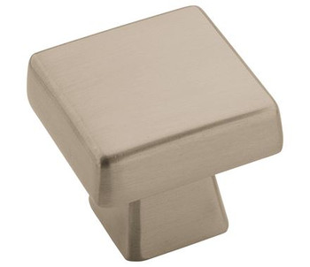 Amerock, Blackrock, 1 3/16" (30mm) Square Knob, Satin Nickel