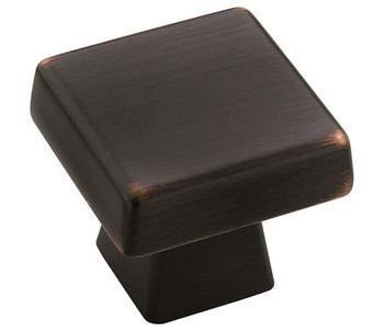 Amerock, Blackrock, 1 3/16" (30mm) Square Knob, Oil Rubbed Bronze