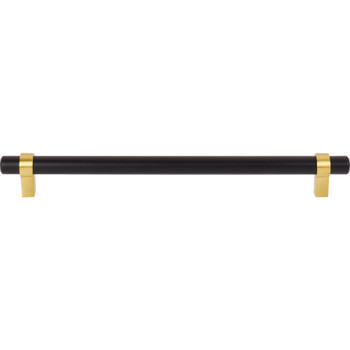 Jeffrey Alexander, Key Grande, 8 13/16" (224mm) Bar Pull, Matte Black with Brushed Gold - alt view 1