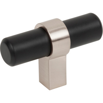 Jeffrey Alexander, Key Grande, 2" Length Knob, Satin Nickel with Matte Black