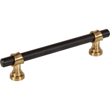 Top Knobs, Dakota, Bit, 5 1/16" (128mm) Bar Pull, Flat Black and Honey Bronze - alt view