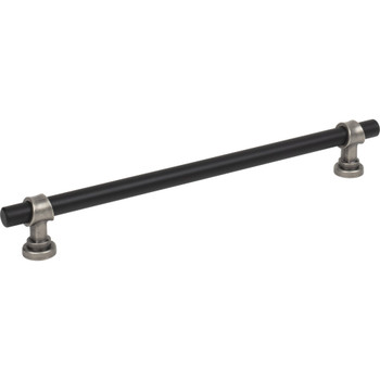 Top Knobs, Dakota, Bit, 8 13/16" (224mm) Bar Pull, Flat Black and Pewter Antique - alt view