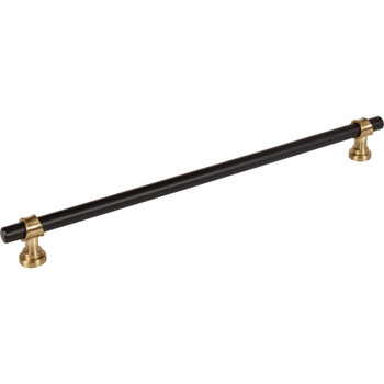 Top Knobs, Dakota, Bit, 12" (305mm) Bar Pull, Flat Black and Honey Bronze - alt view