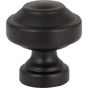 Atlas Homewares, Malin, 1 1/8" Round Knob Matte Black