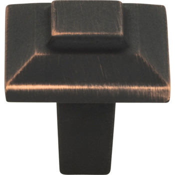 Atlas Homewares, Trocadero, 1" Small Square Knob, Venetian Bronze