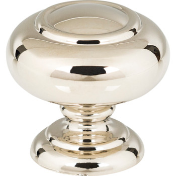 Atlas Homewares, Victoria, 1 1/4" Round Knob, Polished Nickel