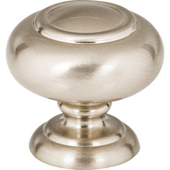 Atlas Homewares, Victoria, 1 1/4" Round Knob, Brushed Nickel